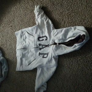 Off white and brown 12-18m gap zip up